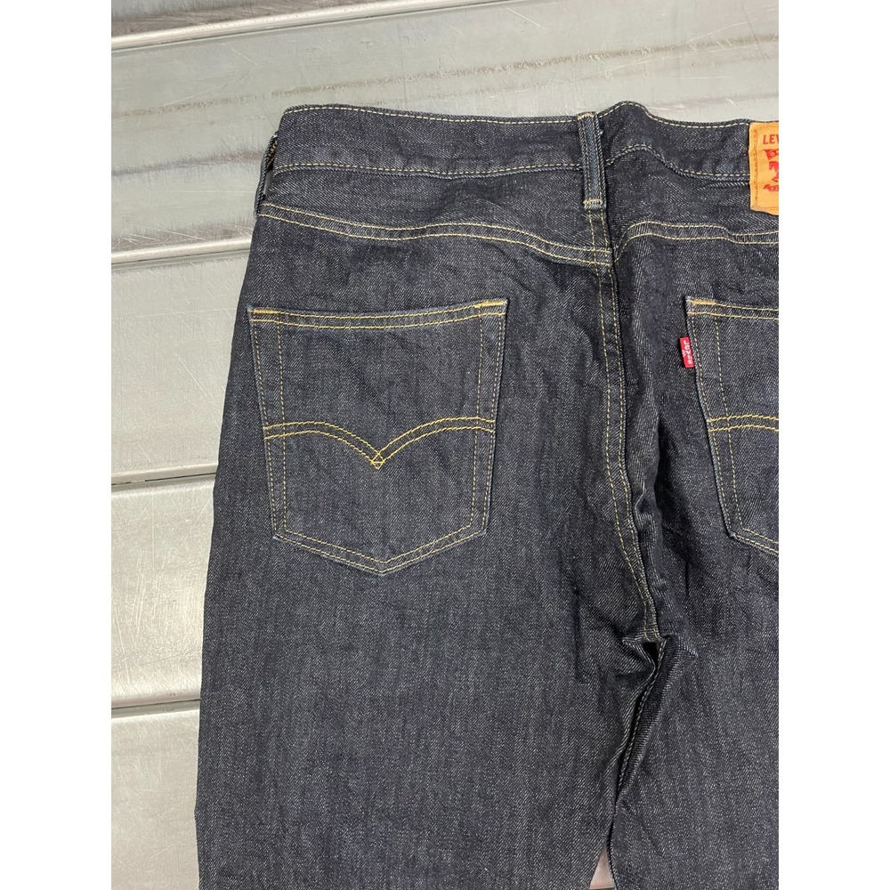 Levis 514 Straight Leg Jeans Mens 33x30 Blue Dark Wash Denim 100% Cotton - Picture 13 of 16